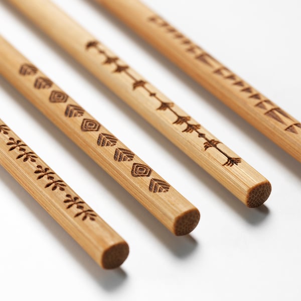 TREBENT chopsticks 4 pairs, bamboo