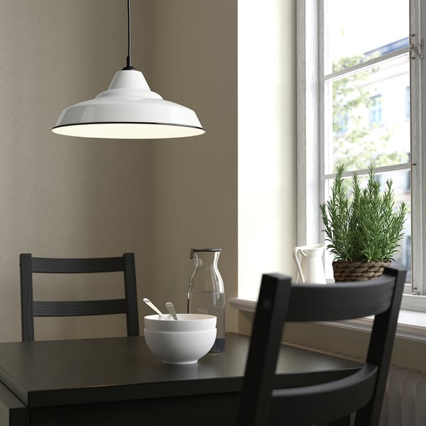 TRETTIOEN pendant lamp, white, 38 cm