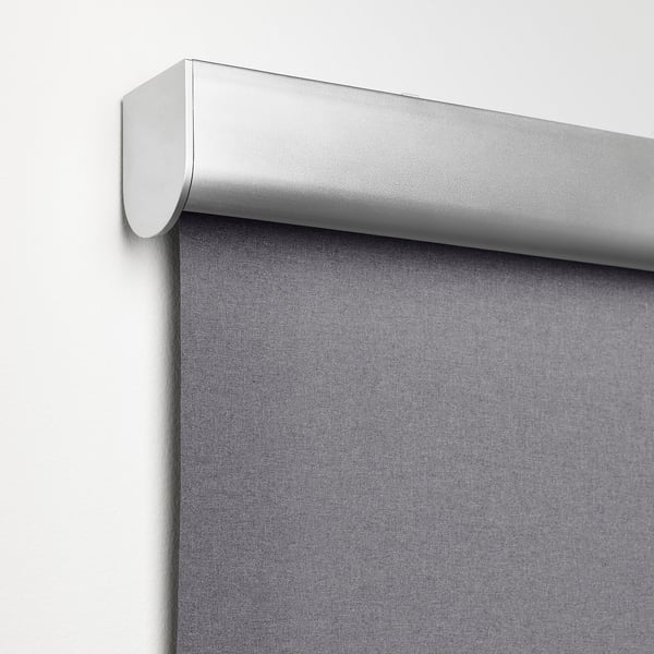 TRETUR - Block-out roller blind, light grey, 120x195 cm