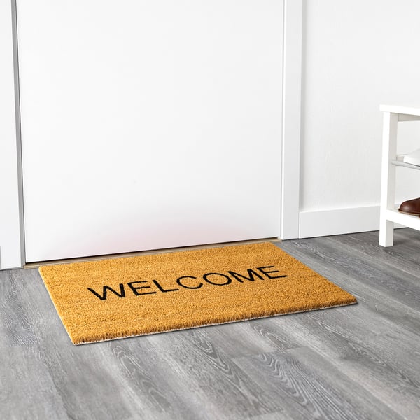 TRIABO door mat, natural, 40x70 cm