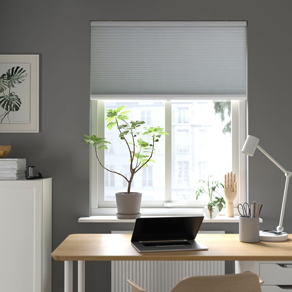 TRIPPEVALS block-out cellular blind, white, 100x195 cm