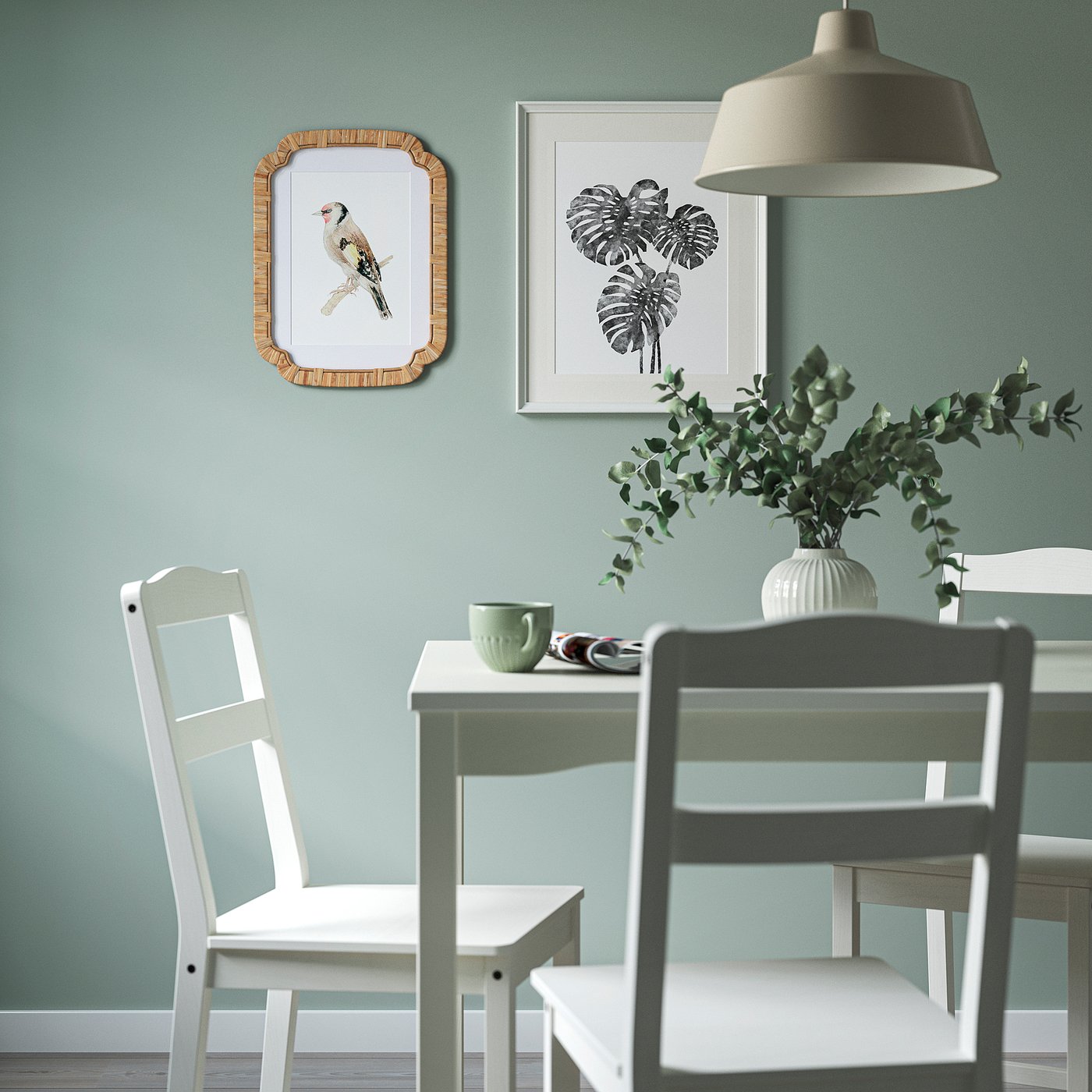 TRIVIALSKOG frame, rattan, 32.5x43.5x1.5 cm