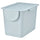 TRÖSKNING bin with lid, light grey-blue, 25 l