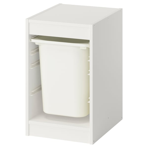 TROFAST storage combination with box, white/white, 34x44x56 cm