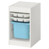 TROFAST storage combination with box/trays, white white/light blue, 34x44x56 cm