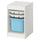 TROFAST - TROFAST Storage combination with box/trays, white white/light blue, 34x44x56 cm