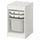 TROFAST - Storage combination with box/trays, white white/grey, 34x44x56 cm