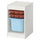TROFAST - Combination with container/tray, white red/blue,34x44x56 cm