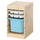 TROFAST - TROFAST Storage combination with box/trays, light white stained pine white/light blue, 32x44x52 cm