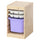 TROFAST - TROFAST Storage combination with box/trays, light white stained pine white/lilac, 32x44x52 cm