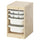 TROFAST - TROFAST Storage combination with box/trays, light white stained pine/white, 32x44x52 cm