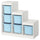 TROFAST - Storage combination with boxes, white/light blue, 99x44x94 cm