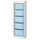 TROFAST - Storage combination with boxes, white/light blue, 46x30x145 cm