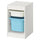 TROFAST - TROFAST Storage combination with boxes, white/light blue, 34x44x56 cm