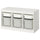 TROFAST - Storage combination with boxes, white white/grey, 99x44x56 cm