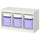 TROFAST - Storage combination with boxes, white white/lilac, 99x44x56 cm
