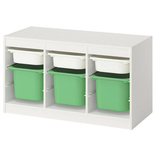 Ikea TROFAST - Combination with containers, white white/lively green,99x44x56 cm