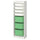 TROFAST - Storage combination with boxes, white white/bright green, 46x30x145 cm