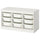 TROFAST - Storage combination with boxes, white/white, 99x44x56 cm