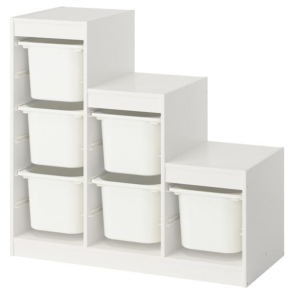 Ikea TROFAST - Combination with containers, white/white,99x44x94 cm