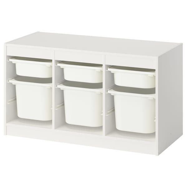 Ikea TROFAST - Combination with containers, white/white,99x44x56 cm