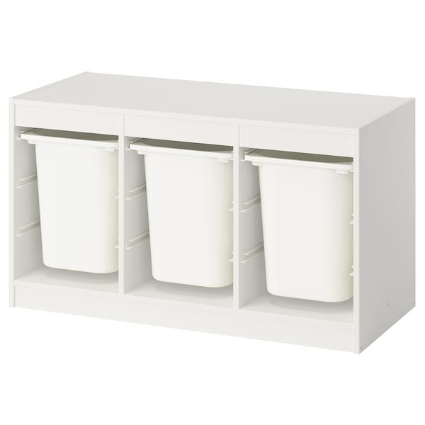 Ikea TROFAST - Combination with containers, white/white,99x44x56 cm