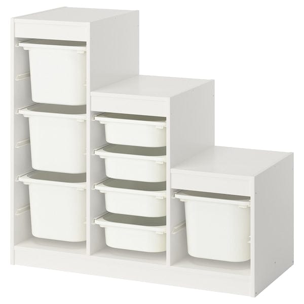 Ikea TROFAST - Combination with containers, white/white,99x44x94 cm