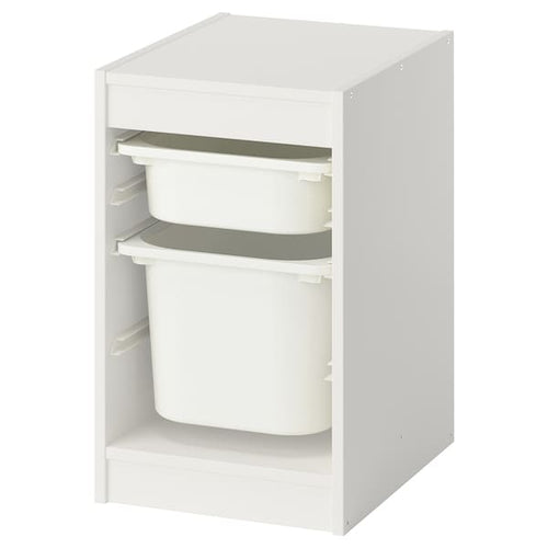 TROFAST - Combination with containers, white/white,34x44x56 cm