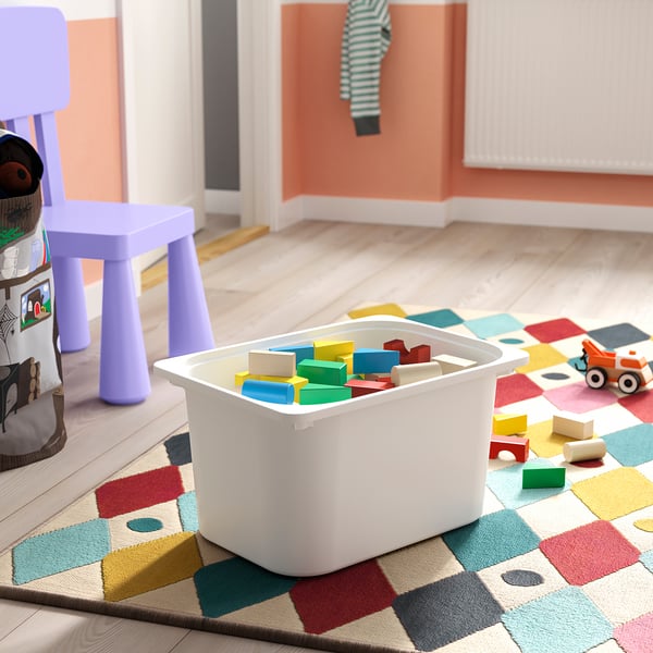 TROFAST - TROFAST Storage combination with boxes, white/white, 46x30x94 cm