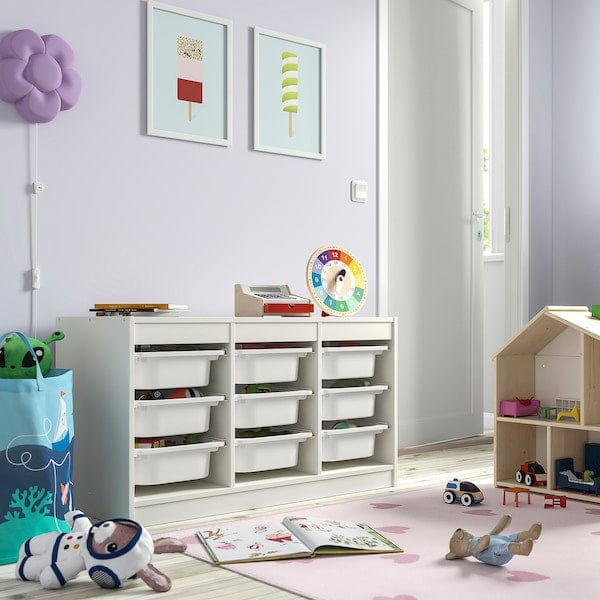 Ikea TROFAST - Combination with containers, white/white,99x44x56 cm