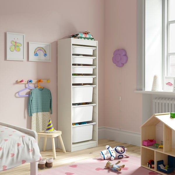 Ikea TROFAST - Combination with containers, white/white,46x30x145 cm