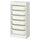 TROFAST - TROFAST Storage combination with boxes, white/white, 46x30x94 cm