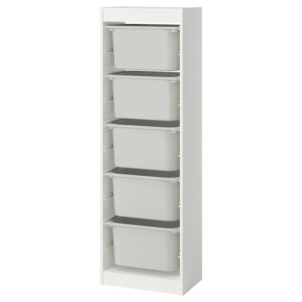 Ikea TROFAST - Combination with containers, white/grey,46x30x145 cm