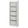 TROFAST - Storage combination with boxes, white/grey, 46x30x145 cm