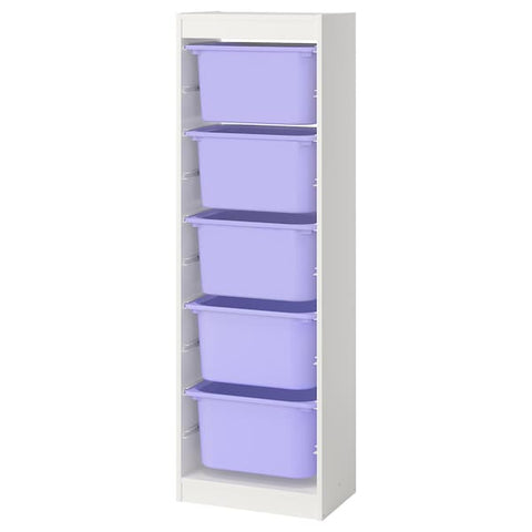Ikea TROFAST - Combination with containers, white/lilac,46x30x145 cm