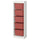 TROFAST - Storage combination with boxes, white/red, 46x30x145 cm