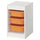 TROFAST - Storage combination with boxes, white/light orange, 34x44x56 cm