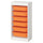 TROFAST - TROFAST Storage combination with boxes, white/light orange, 46x30x94 cm