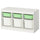 TROFAST - TROFAST Storage combination with boxes, white light green/white, 99x44x56 cm