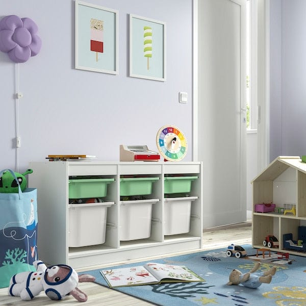 Ikea TROFAST - Combination with containers, light green/white,99x44x56 cm