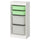 TROFAST storage combination with boxes, white light green/grey, 46x30x94 cm