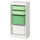 TROFAST storage combination with boxes, white light green/bright green white, 46x30x94 cm