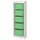 TROFAST storage combination with boxes, white/bright green, 46x30x145 cm