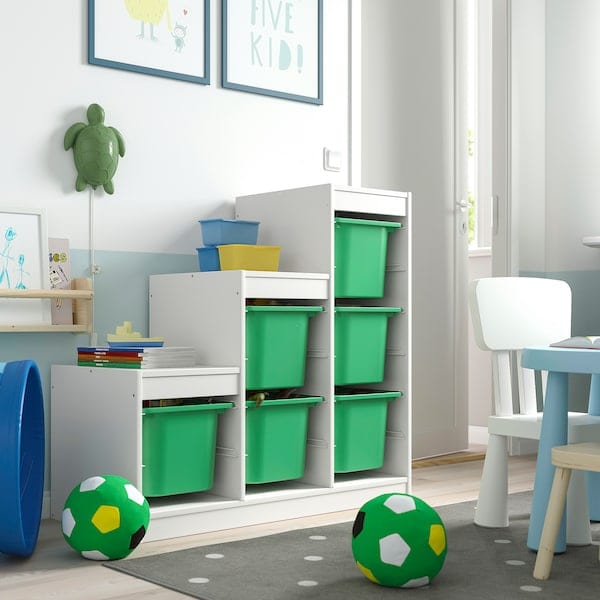 Ikea TROFAST - Combination with containers, white/lively green,99x44x94 cm