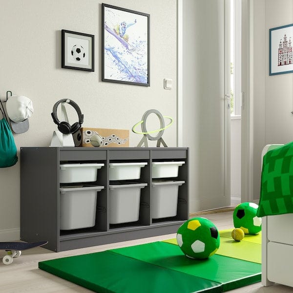 Ikea TROFAST - Combination with containers, gray/white,99x44x56 cm