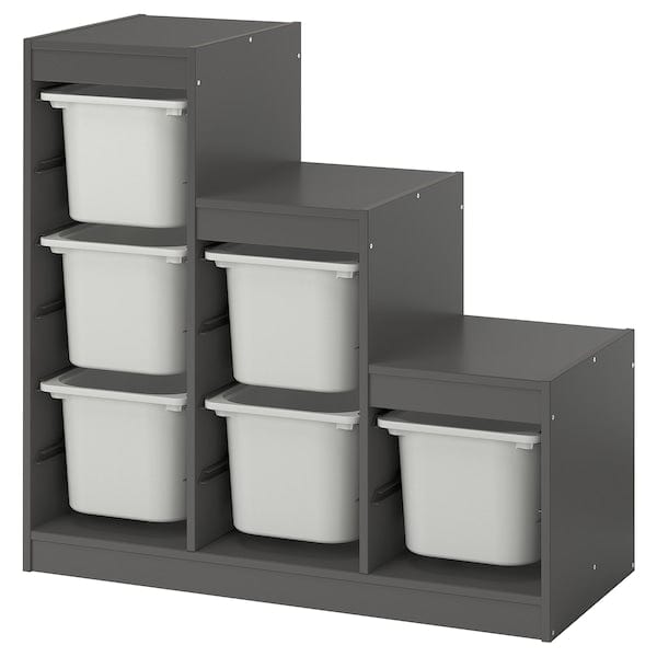 Ikea TROFAST - Combination with containers, gray/grey,99x44x94 cm