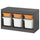 TROFAST - Storage combination with boxes, grey light orange/white, 99x44x56 cm
