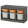 TROFAST - Storage combination with boxes, grey light orange/grey, 99x44x56 cm