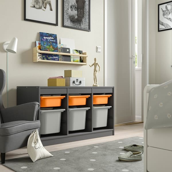 Ikea TROFAST - Combination with containers, salmon gray/grey,99x44x56 cm