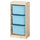 TROFAST - TROFAST Storage combination with boxes, light white stained pine/light blue, 44x30x91 cm